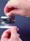 Attaching the component on the stencilling template